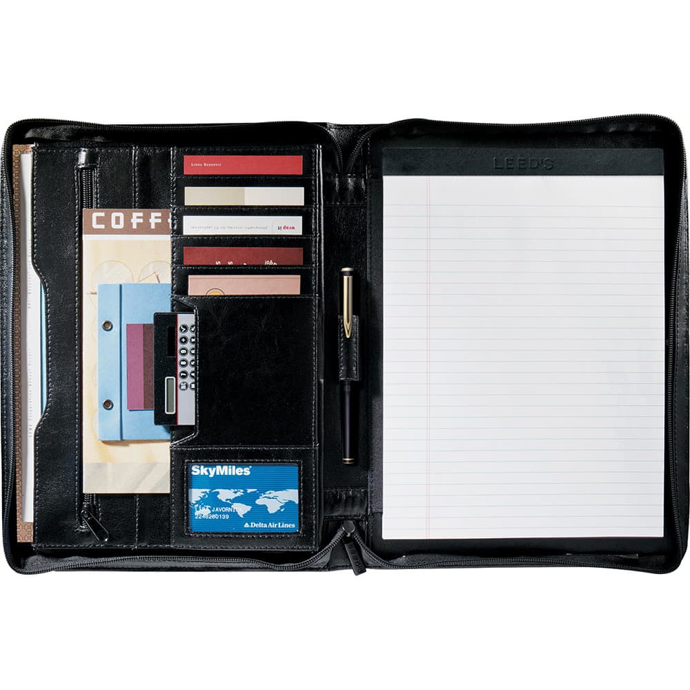 Renaissance Zippered Padfolio - 898 Image Black