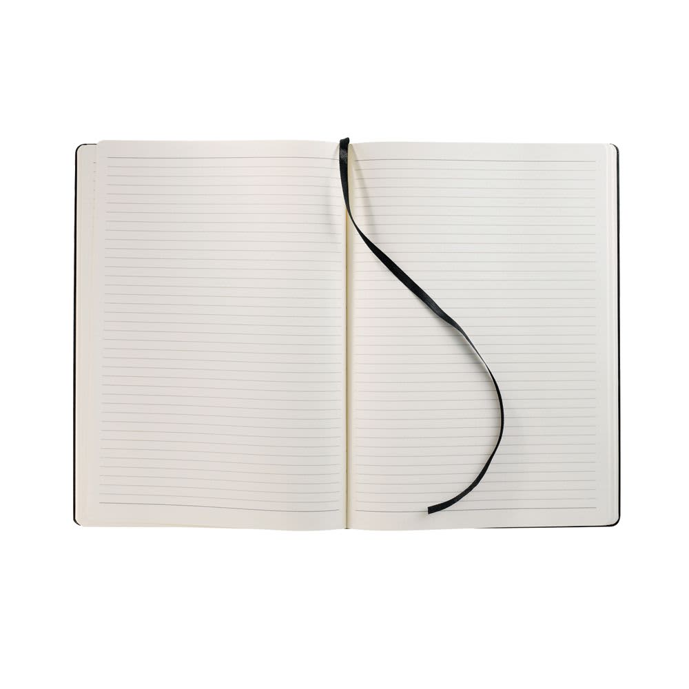 Ambassador Large Bound JournalBook™ - 9197 Image Black with black elastic.
