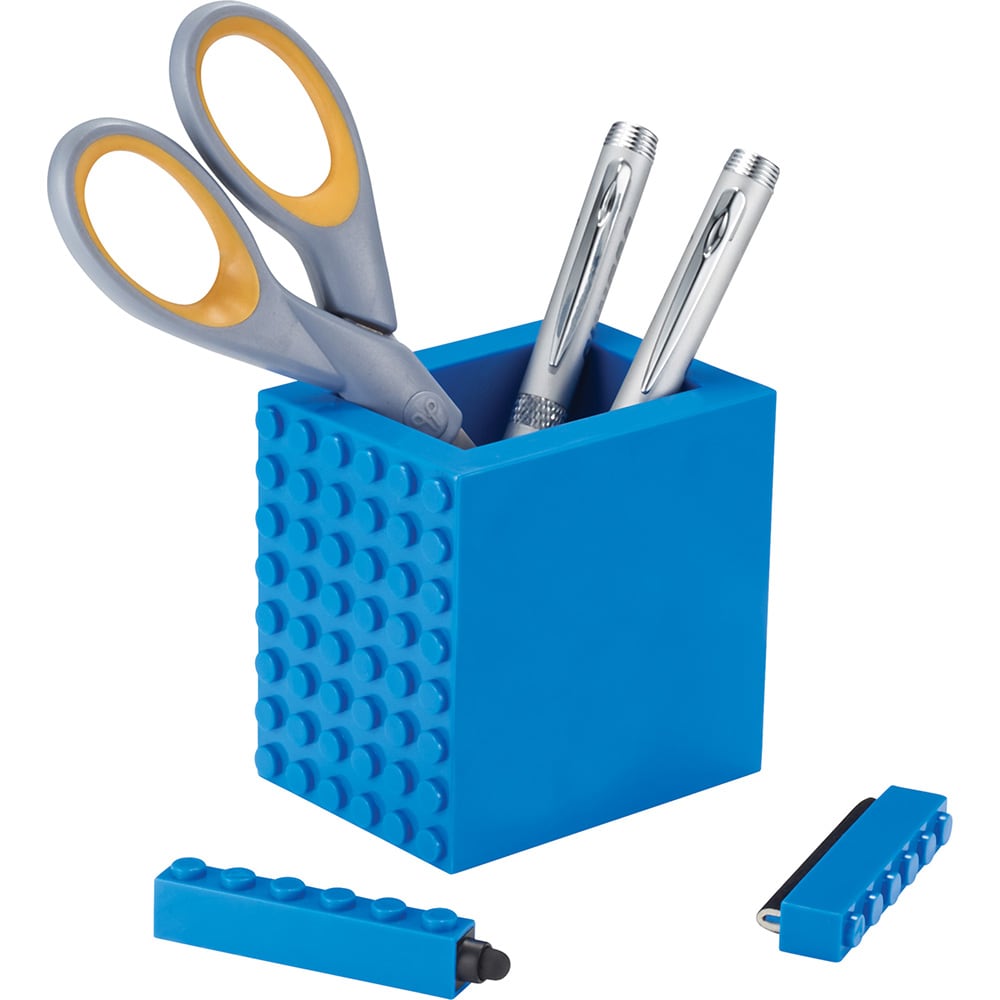 Office Block 3 in 1 Pen Pot - A1010 Image Blue
