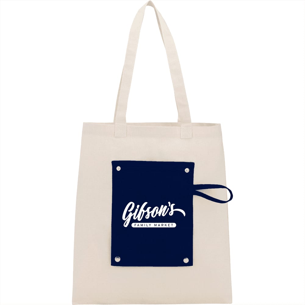 6oz Cotton Canvas Packable Snap Tote