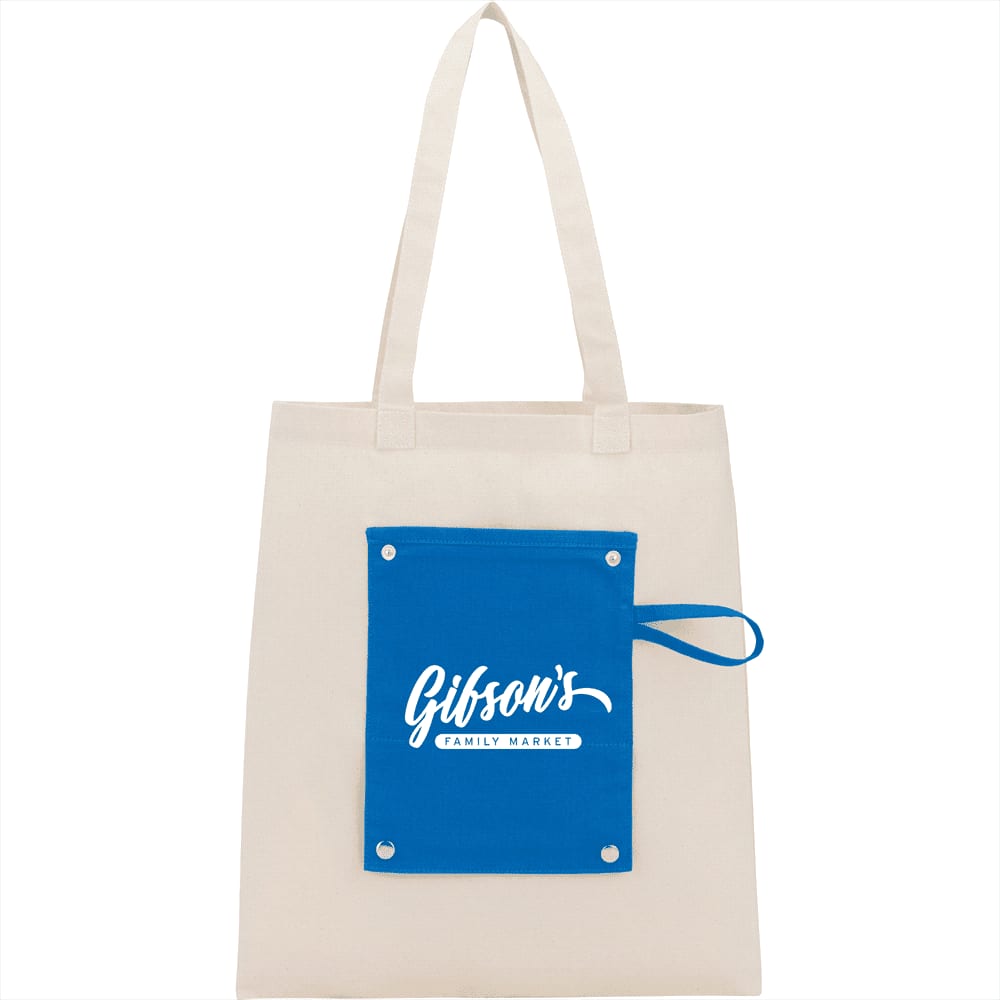6oz Cotton Canvas Packable Snap Tote
