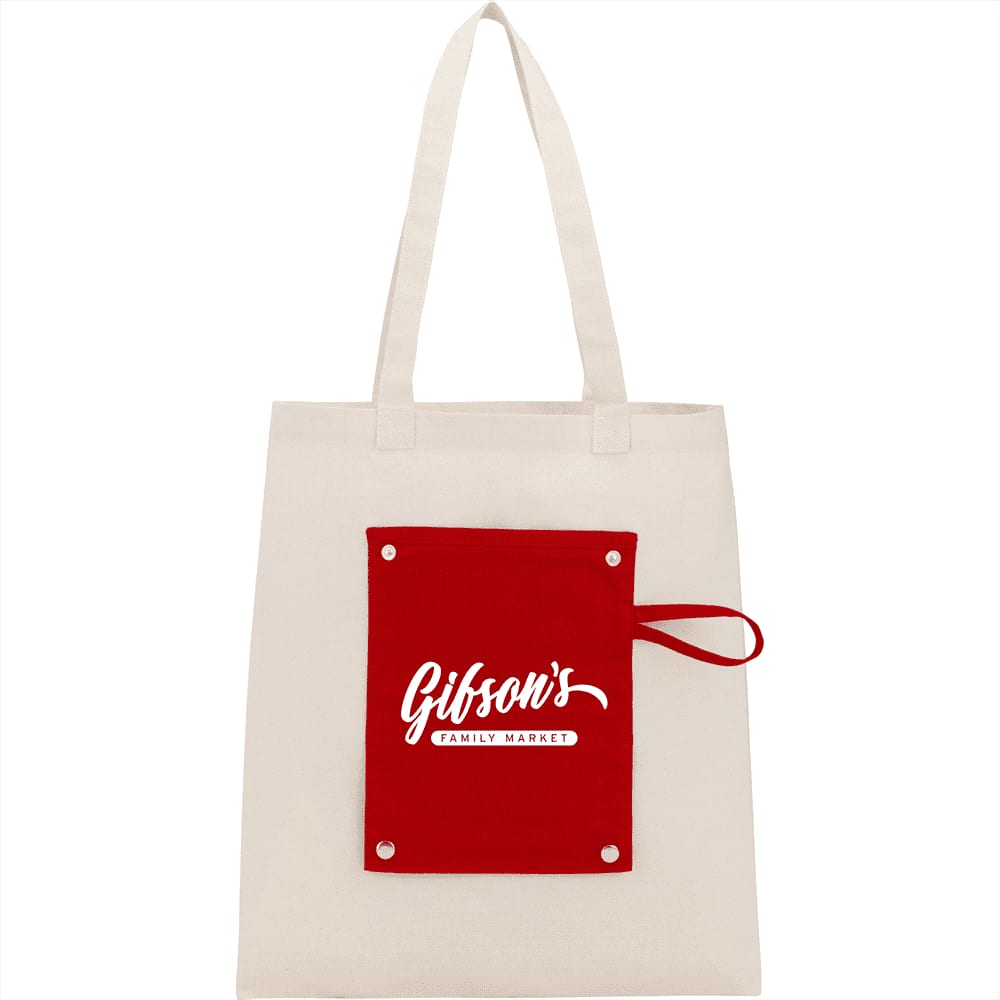 6oz Cotton Canvas Packable Snap Tote
