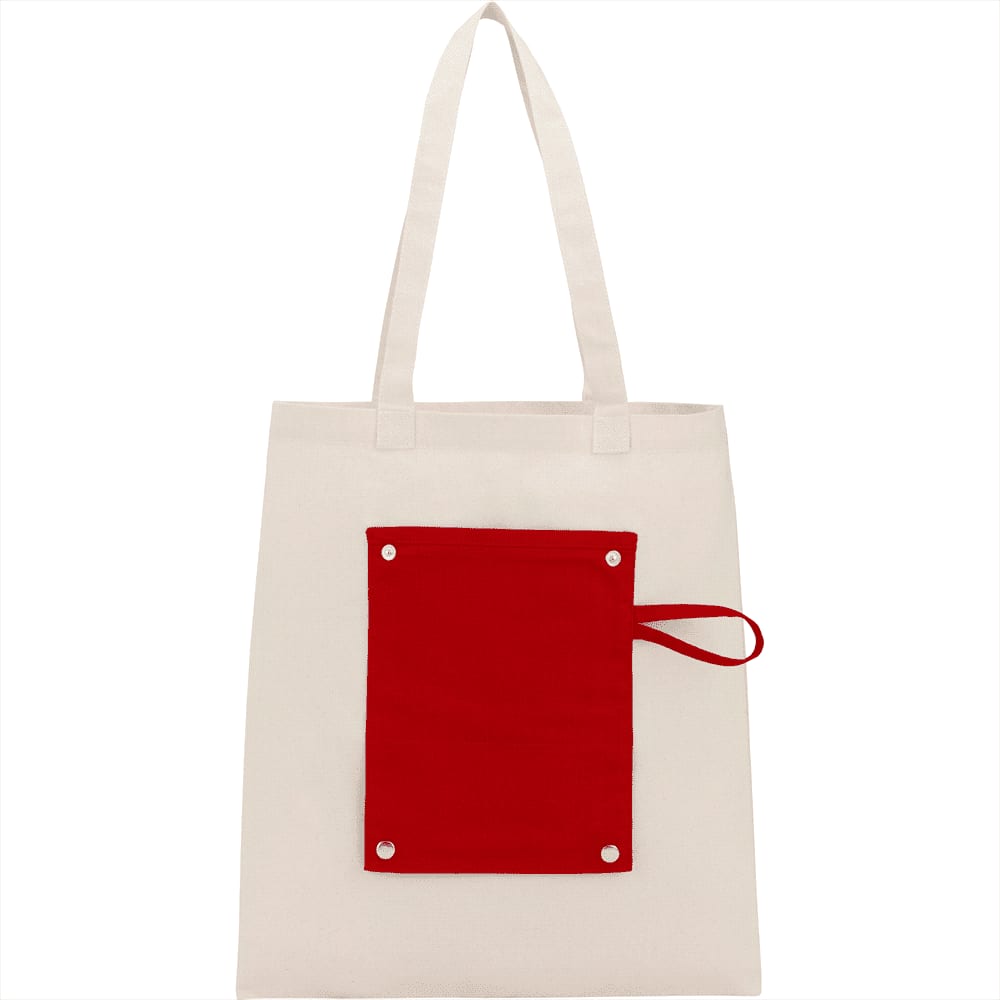 6oz Cotton Canvas Packable Snap Tote