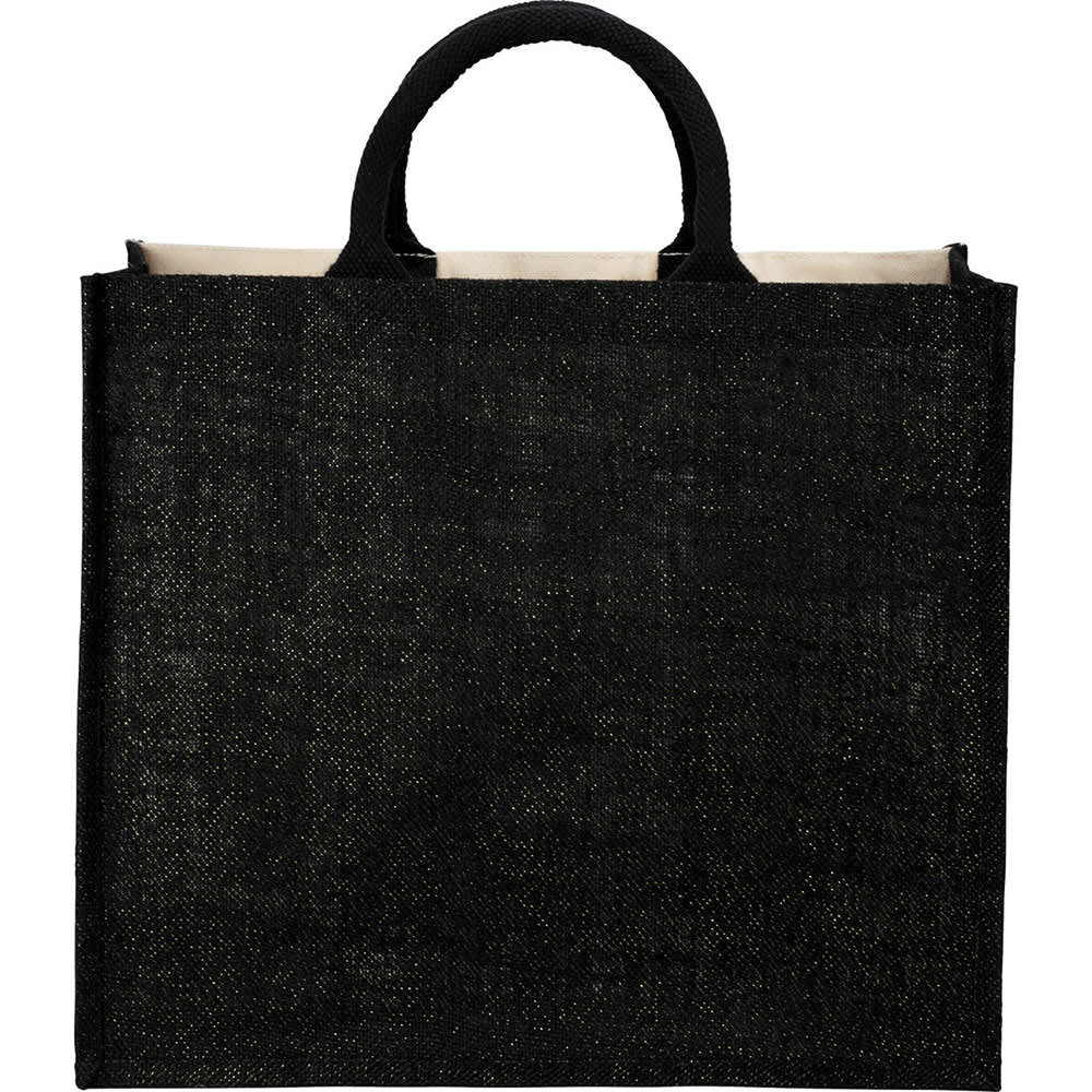 Metallic Jute and Cotton Shopper Tote