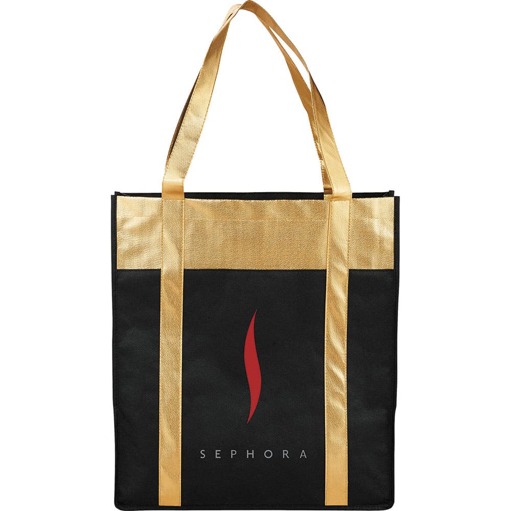 Metallic Non-Woven Shopper Tote