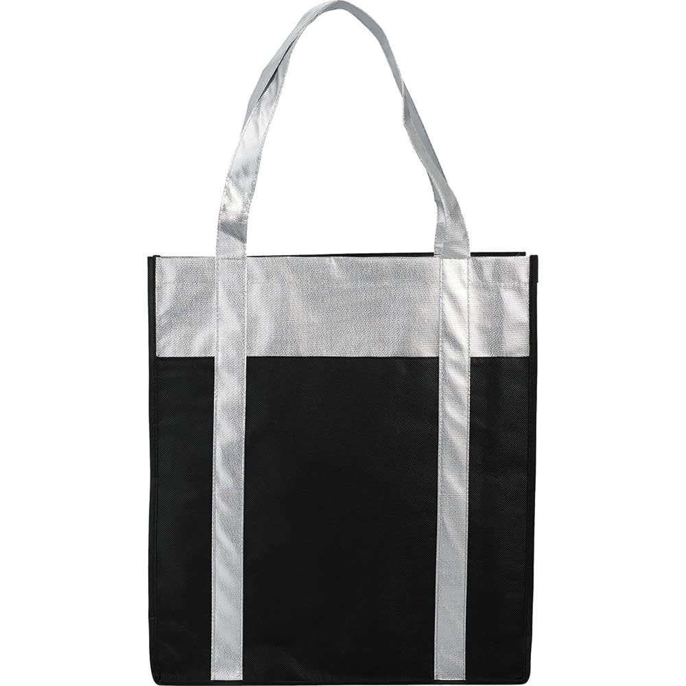 Metallic Non-Woven Shopper Tote