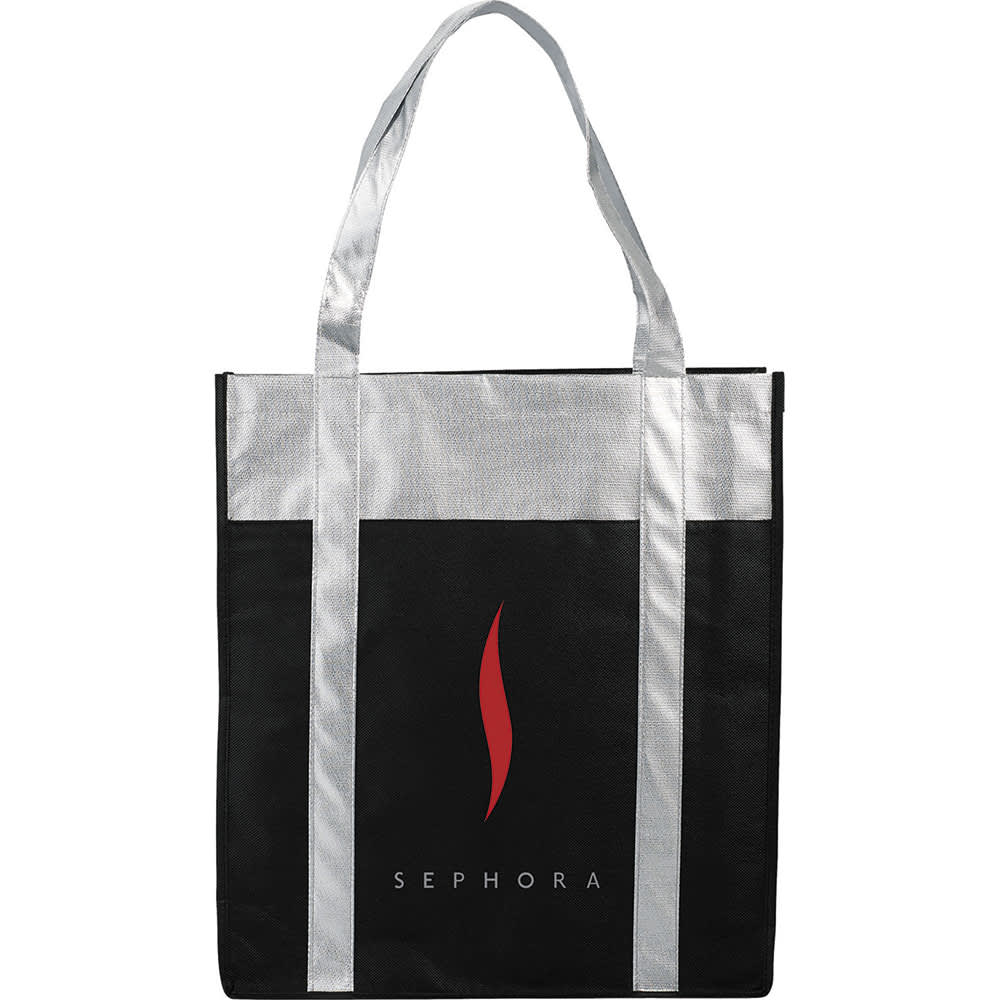 Metallic Non-Woven Shopper Tote