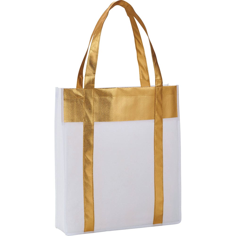 Metallic Non-Woven Shopper Tote