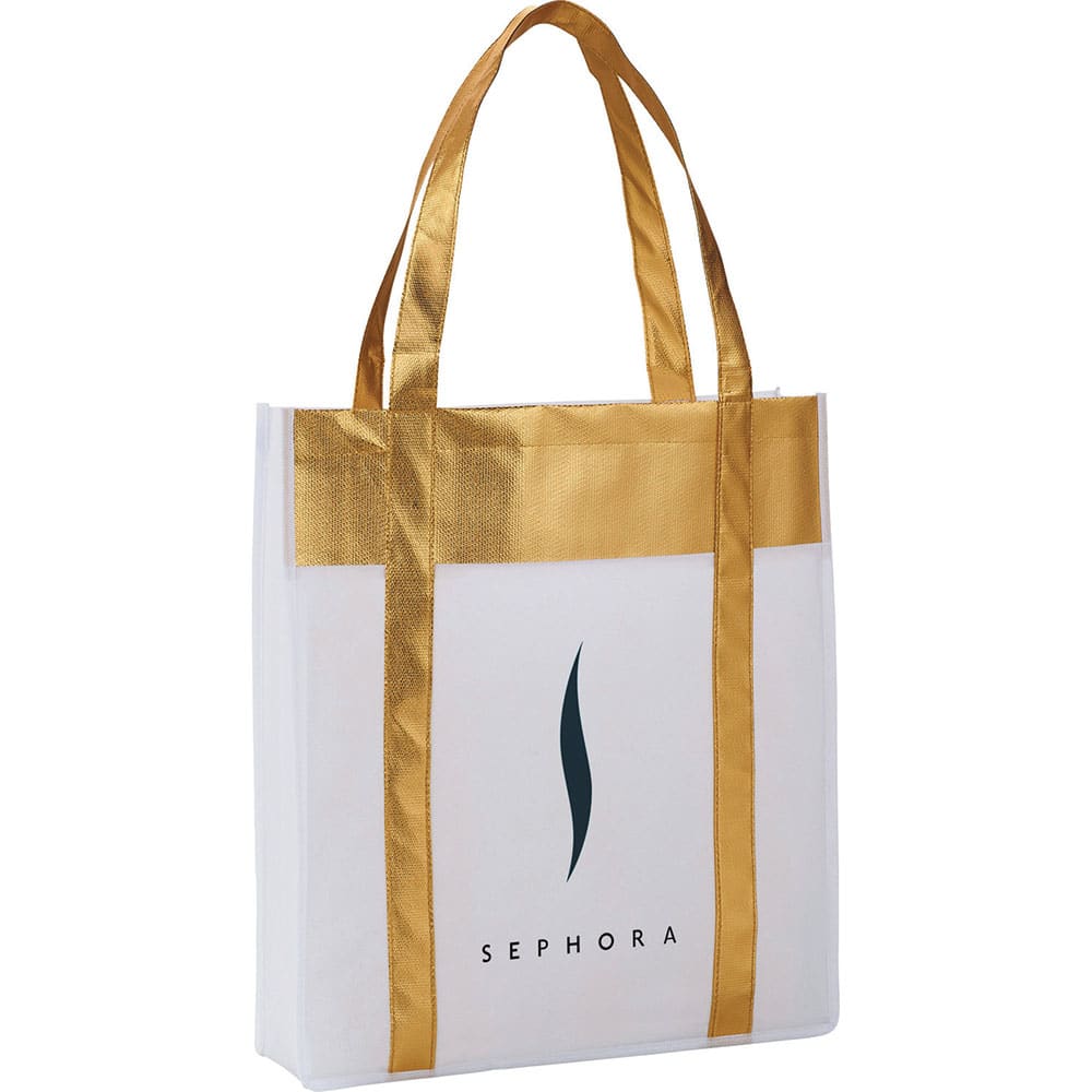 Metallic Non-Woven Shopper Tote
