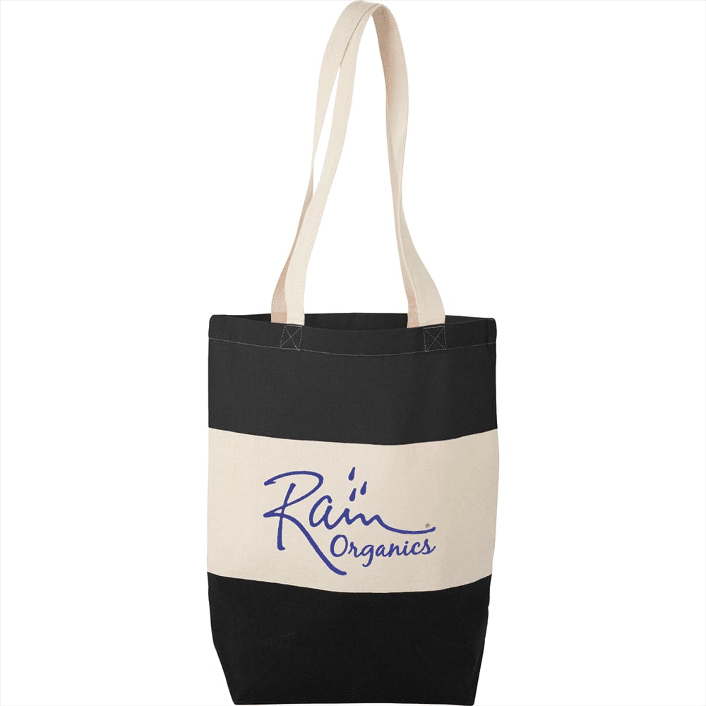 8oz Cotton Canvas Color Block Tote