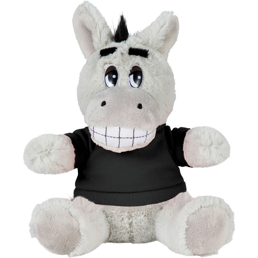 6 inch Plush Donkey with Shirt