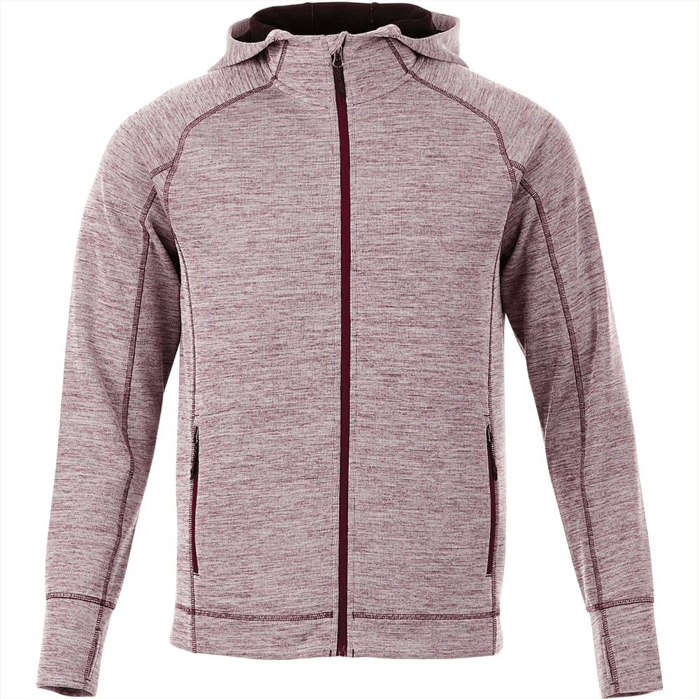 Odell Knit Zip Hoody - Mens - TM18210 Image Maroon Heather