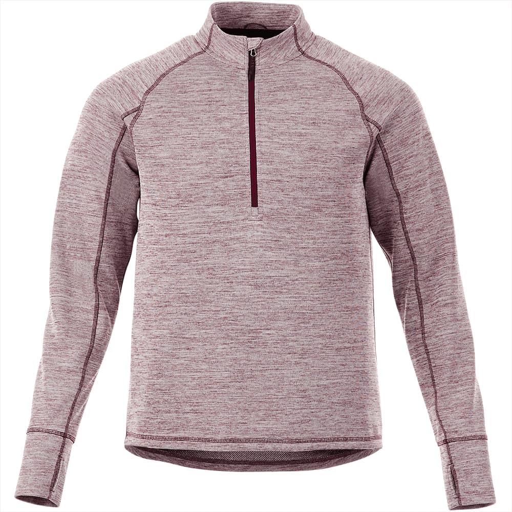 Crane Knit Half Zip - Mens - TM18305 Image Maroon Heather