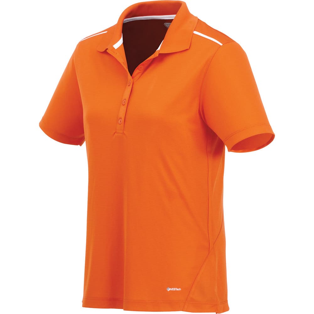 Albula SS Polo - Womens - TM96207 Image Saffron/White