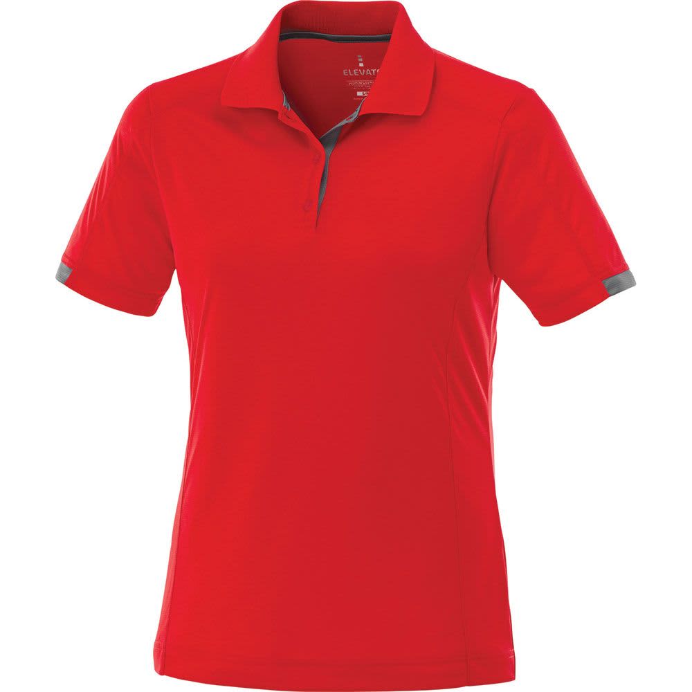 Kiso Short Sleeve Polo - Womens - TM96209 Image Red/Steel Grey
