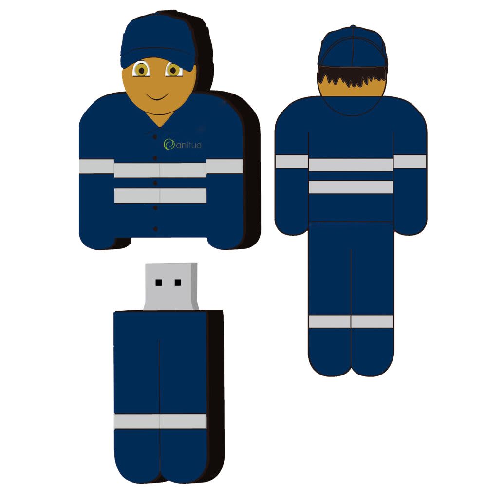 2D Custom Shape USB Flash Drive - Factory Direct