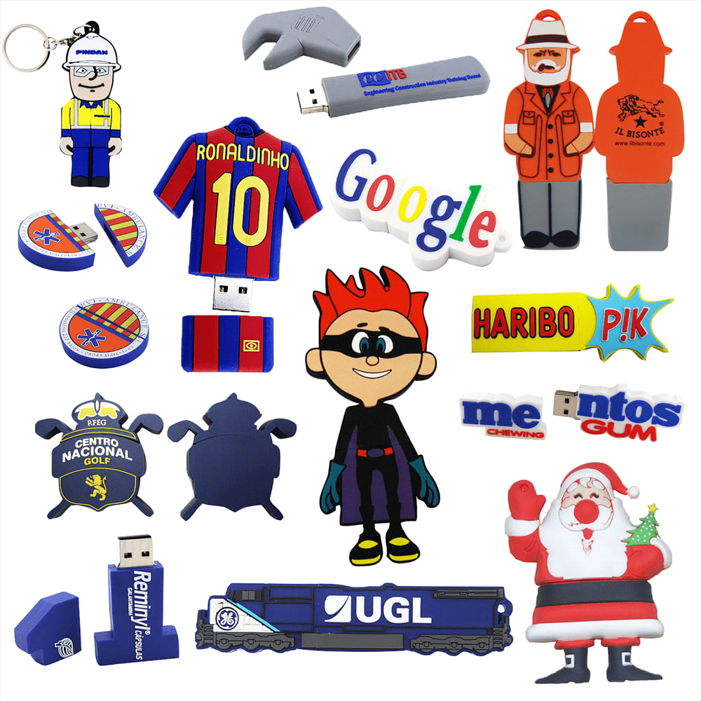 2D Custom Shape USB Flash Drive - Factory Direct