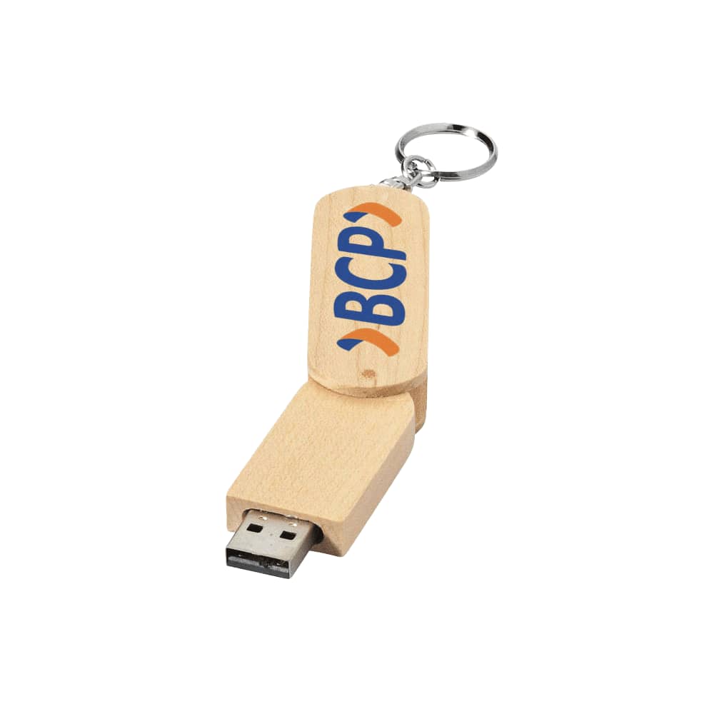 Rotate Wooden USB Flash Drive