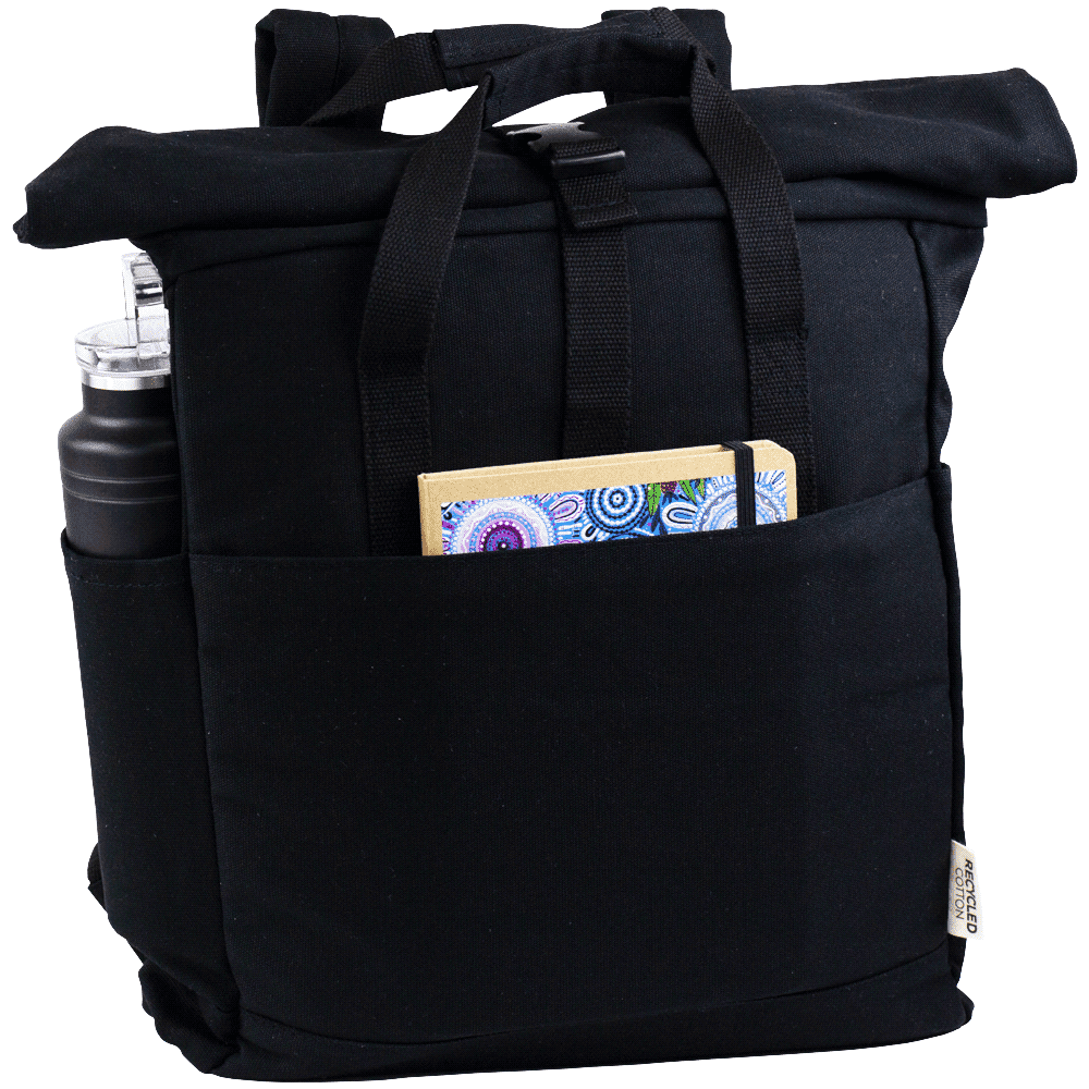 Darani GRS Recycled Canvas Backpack Tote 24L - DA1009 Image Black