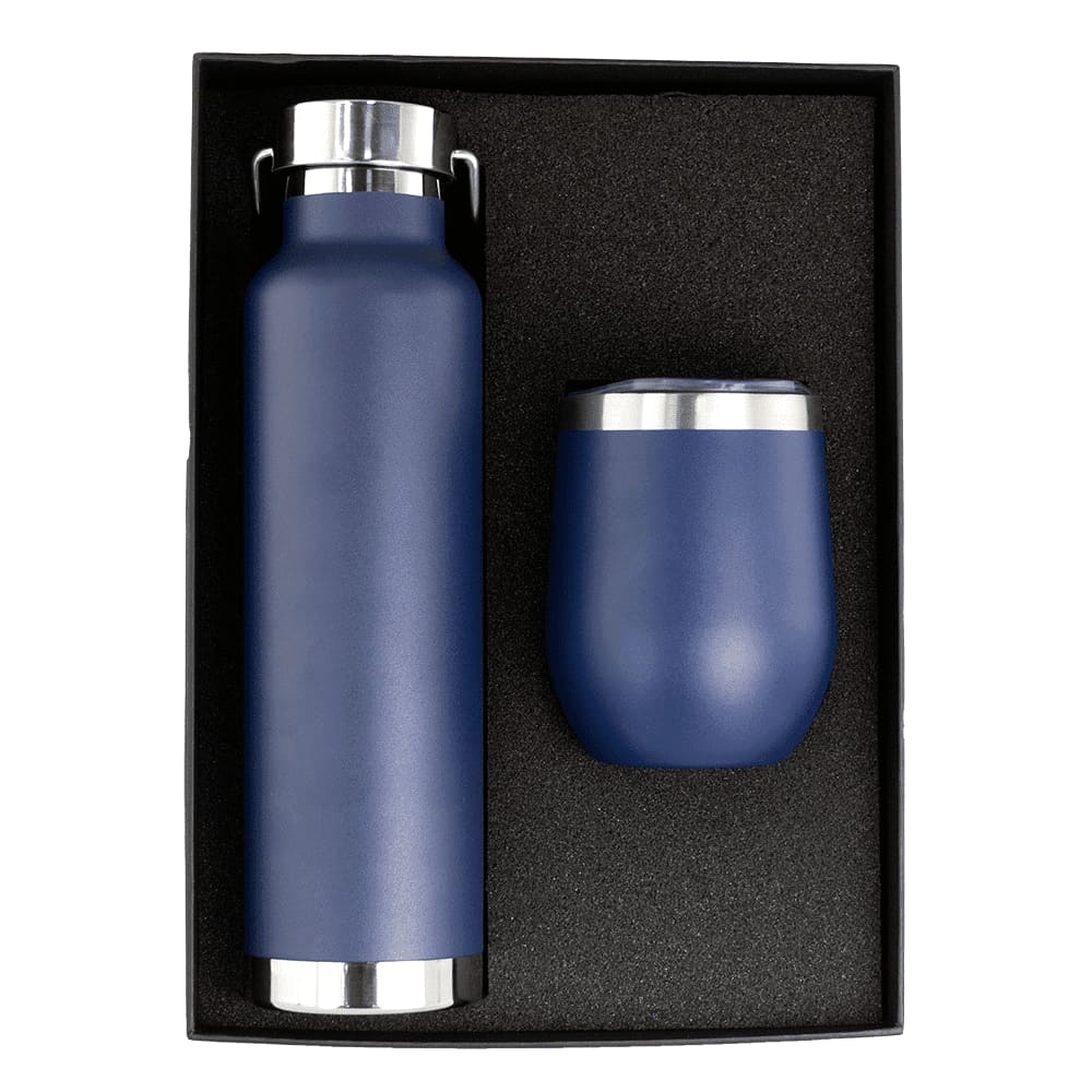 Thor Corzo Drink Bottle and Tumbler Gift Set - GS1001 Image Navy