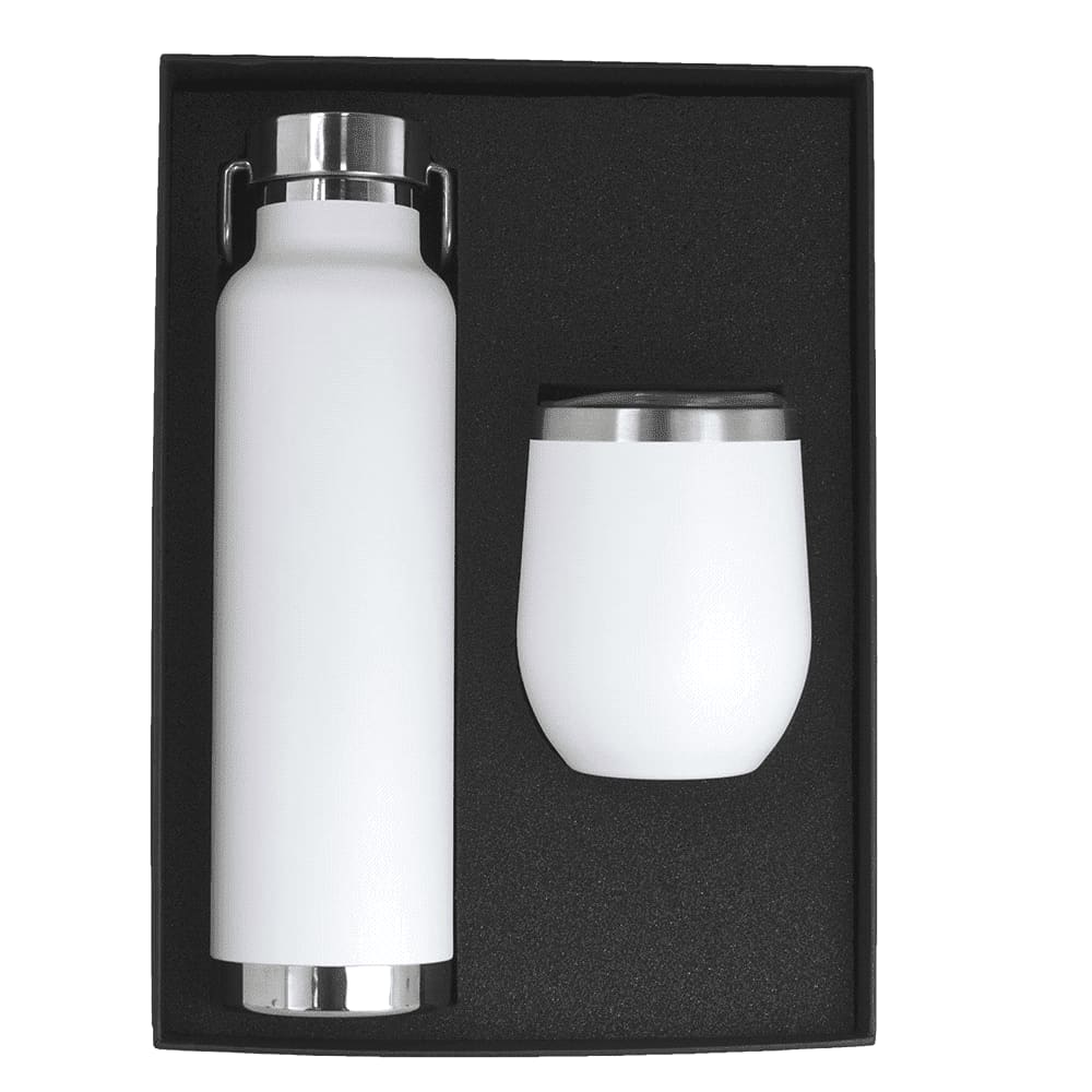 Thor Corzo Drink Bottle and Tumbler Gift Set - GS1001 Image White
