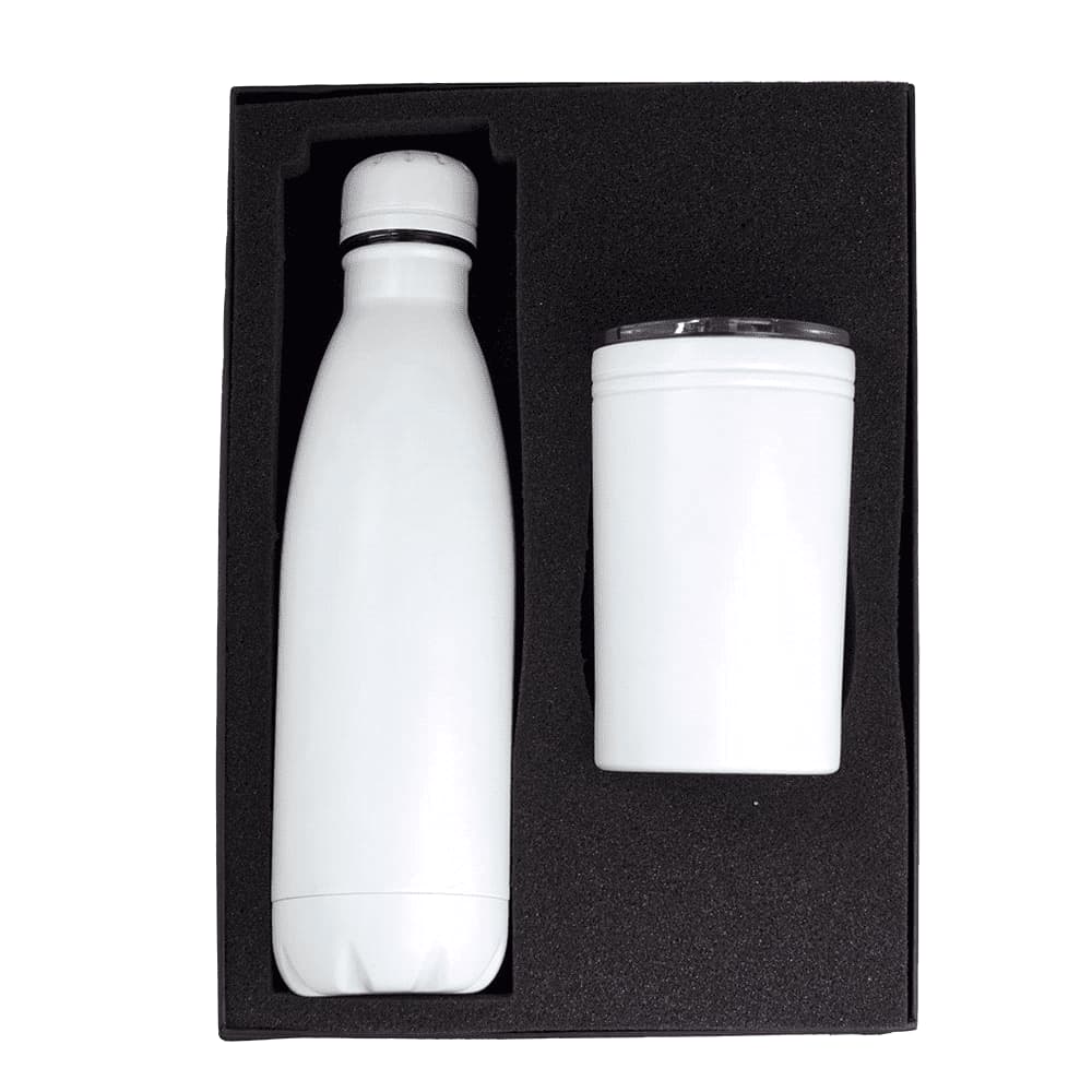 H2O Sherpa Drink Bottle and Tumbler Gift Set - GS1002 Image White