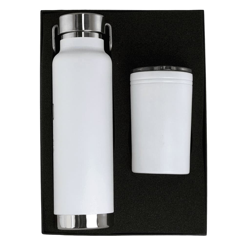 Thor Sherpa Drink Bottle and Tumbler Gift Set - GS1003 Image White