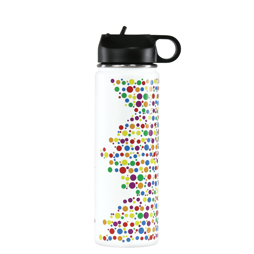 Trekk Stainless Drink Bottle with Rotary Digital Print - 700ml - TK1018RT Image White