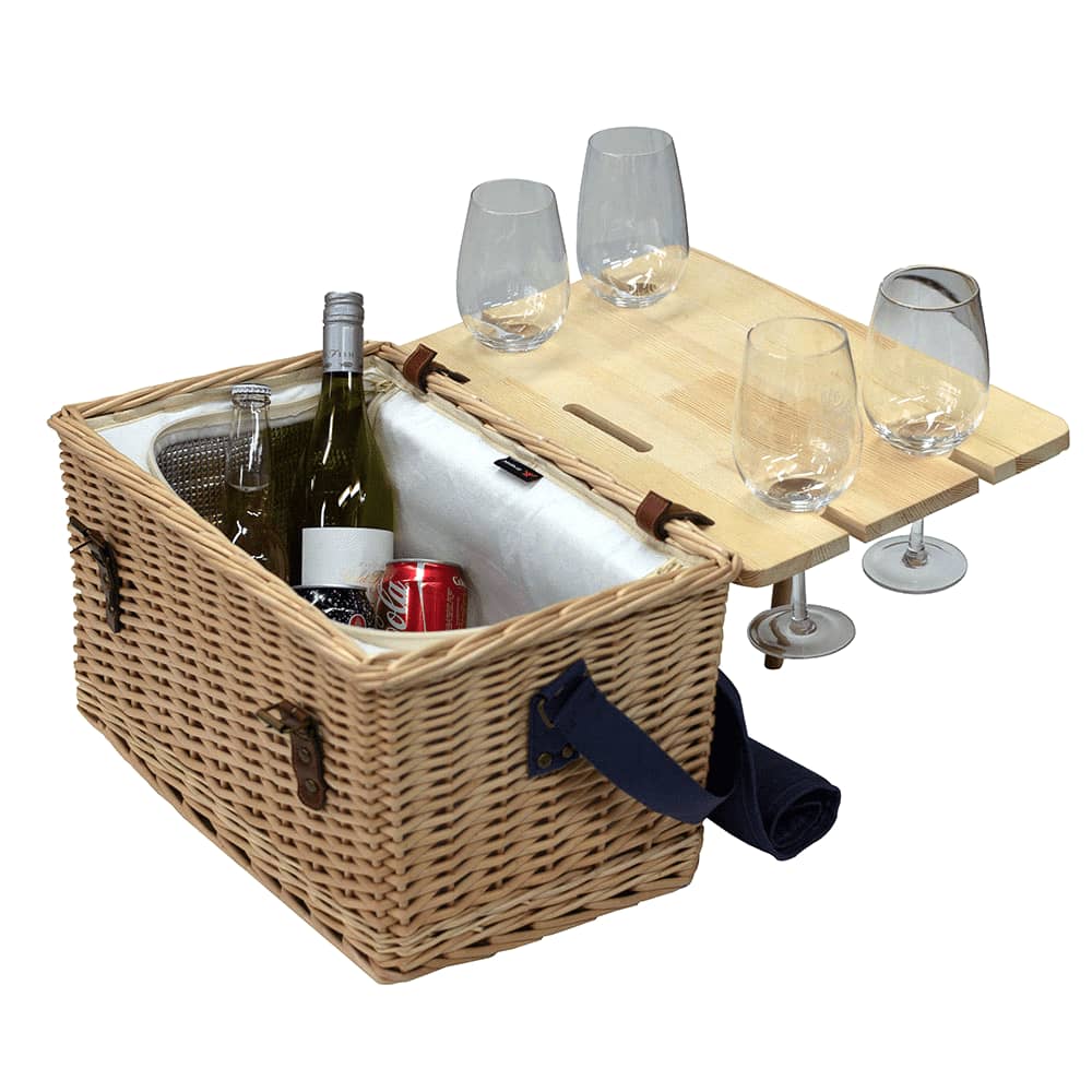 Trekk Wicker Basket w/ Picnic Table - image 2