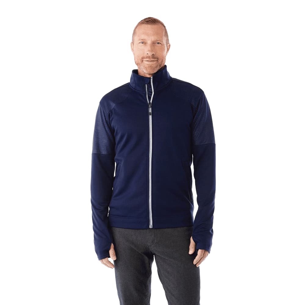 Men's Senger Knit Full Zip Performance Jacket w/ Thumb Holes - TM18154 Image 