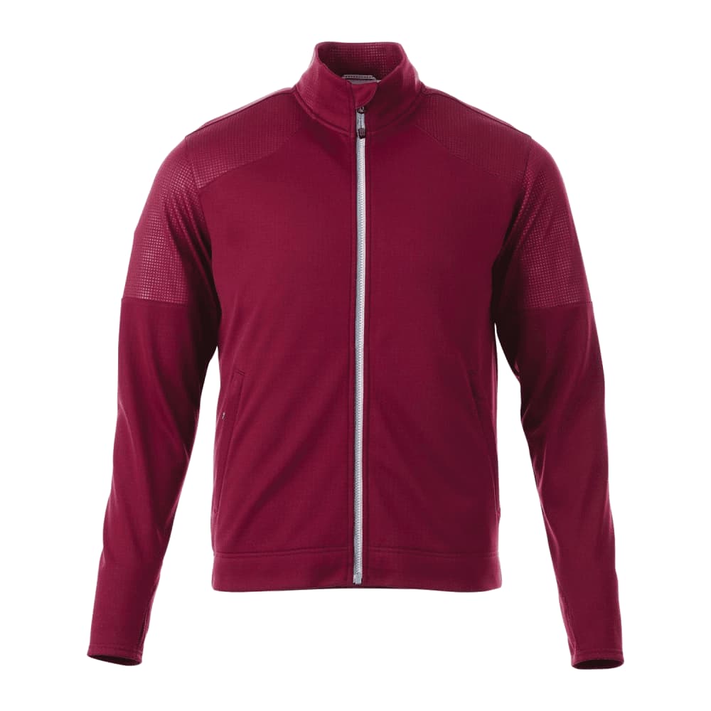 Men's Senger Knit Full Zip Performance Jacket w/ Thumb Holes - TM18154 Image Maroon
