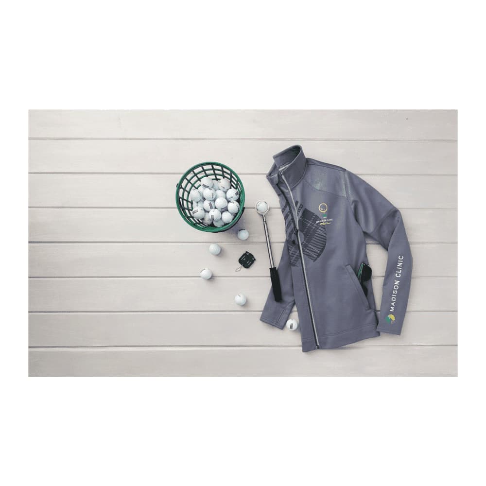 Men's Senger Knit Full Zip Performance Jacket w/ Thumb Holes - TM18154 Image 