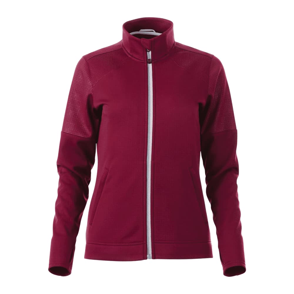 Women's Senger Knit Full Zip Performance Jacket w/ Thumb Holes - TM98154 Image Maroon
