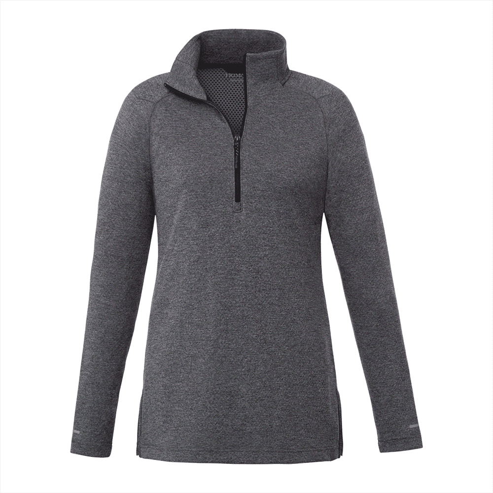 Asgard Eco Knit Quarter Zip - Womens - TM98310 Image Heather Dark Charcoal