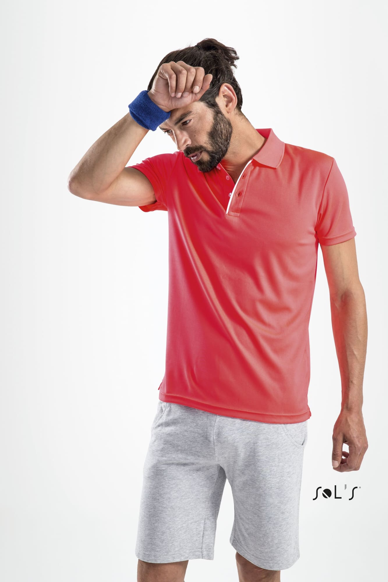 Polo shirt men's sports 100% polyester PERFORMER