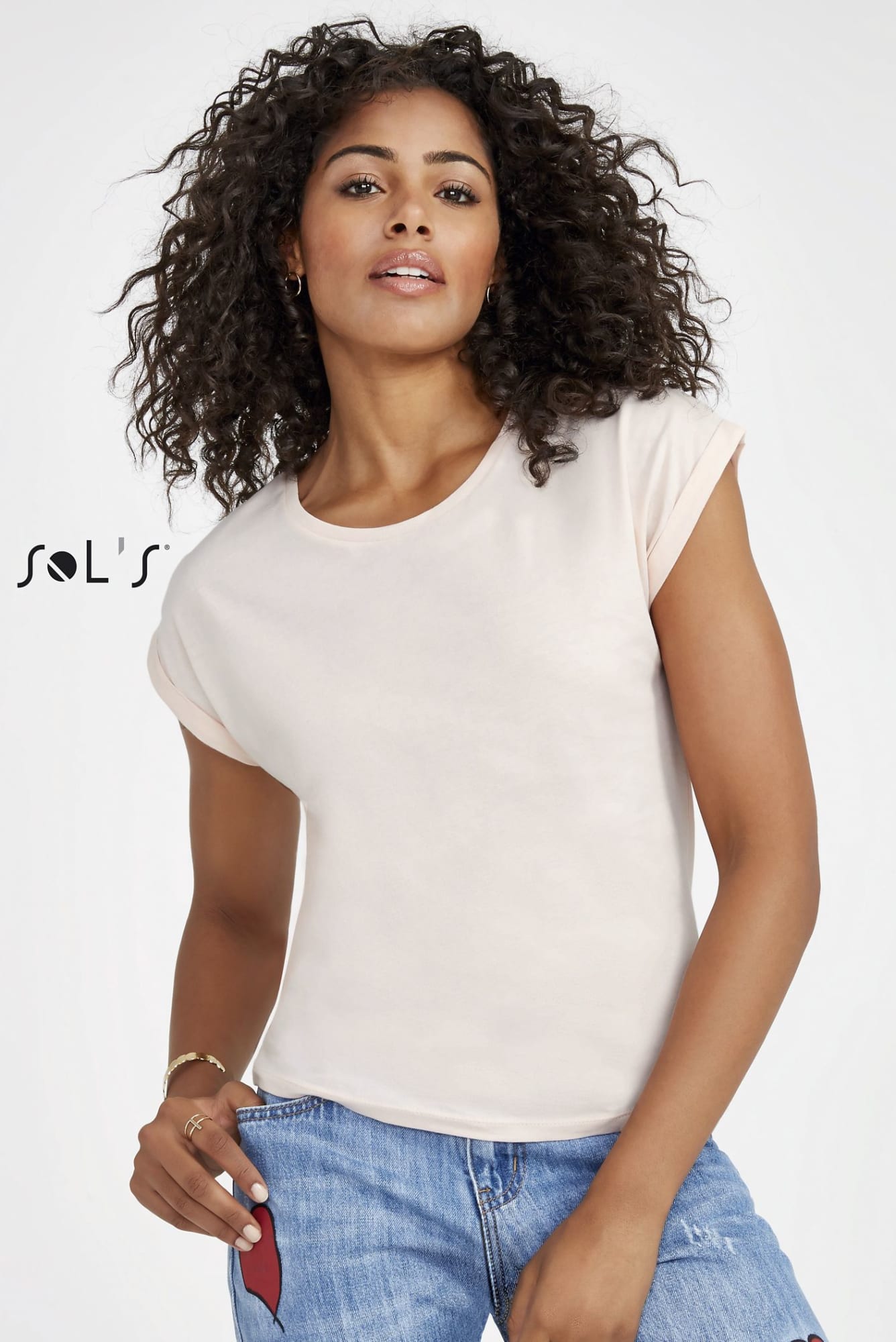T shirt Womens Round neck seamless arm holes 100% semi combed ring spun cotton MELBA