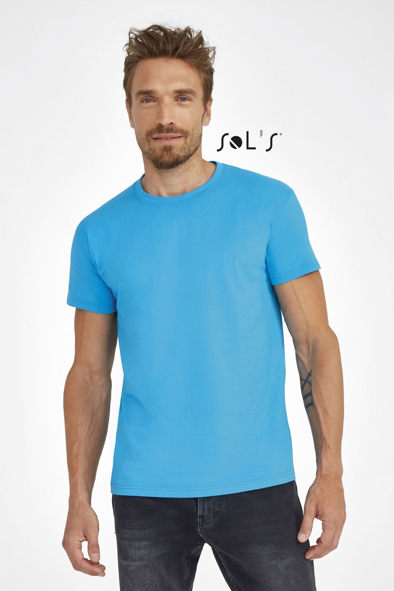 T-shirt round neck Men%27s 100% semi combed ring spun cotton IMPERIAL