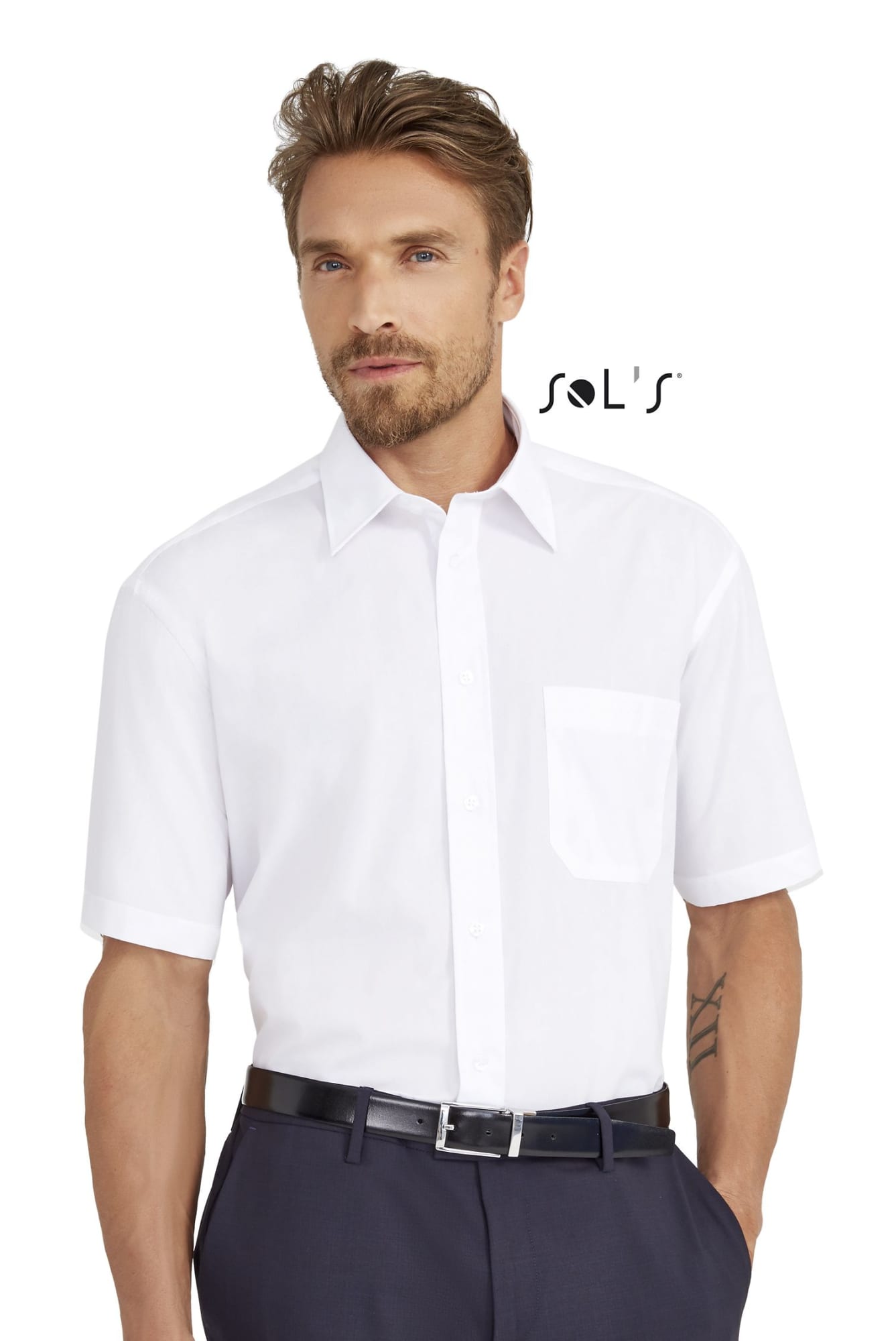 Business shirt BRISTOL SHORT SLEEVE POPLIN MEN'S SHIRT