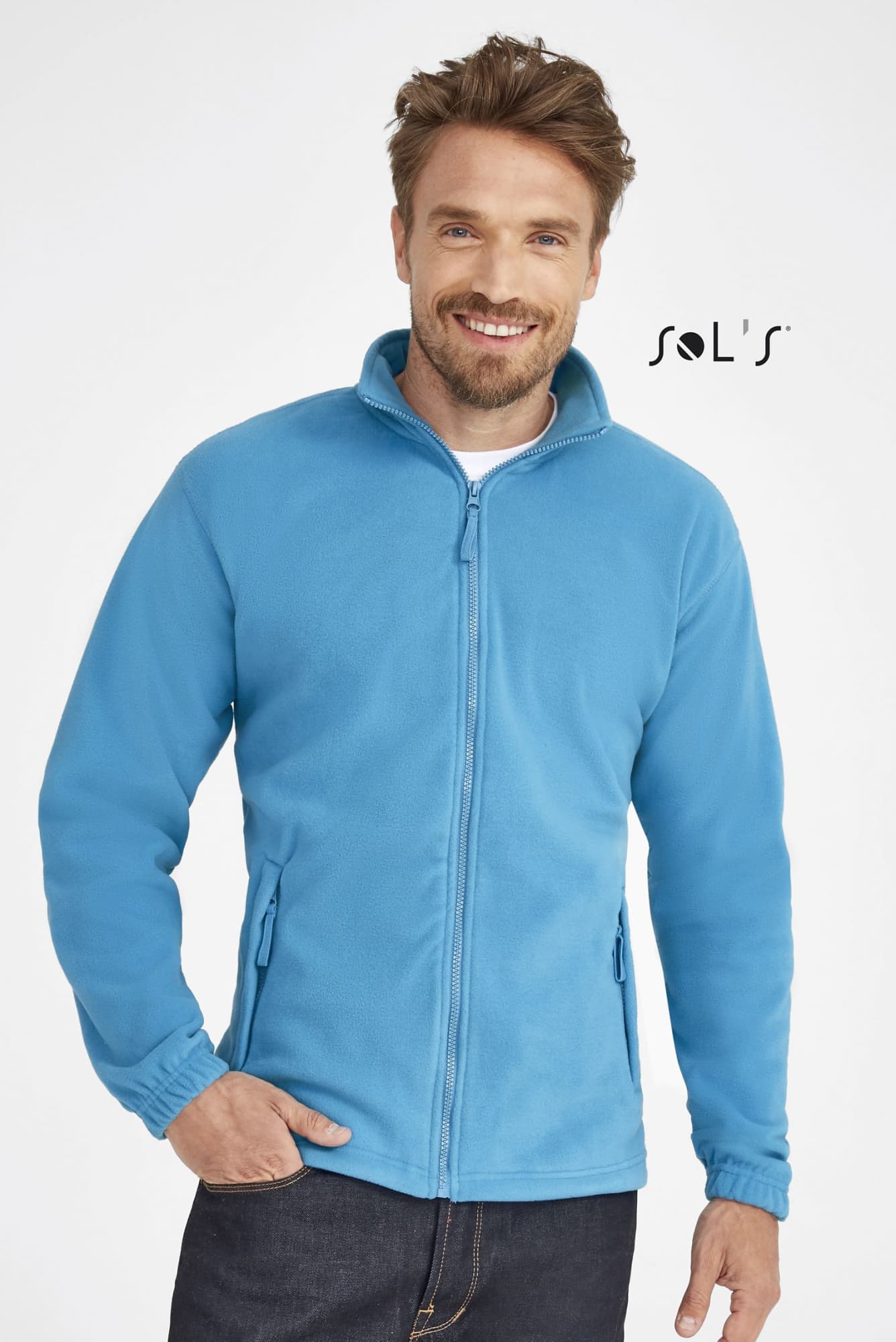 NORTH MEN'S ZIPPED FLEECE JACKET