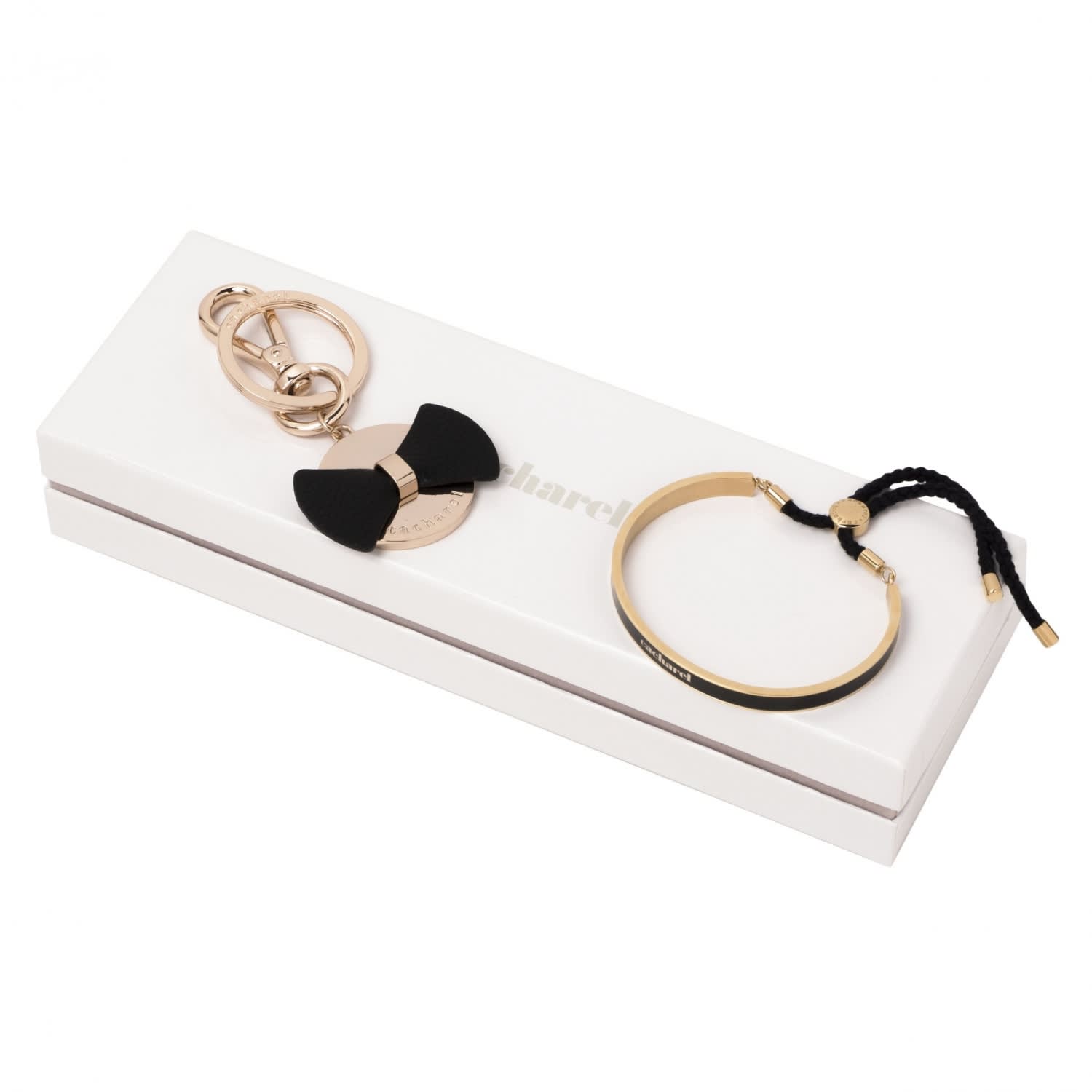 Set Cacharel Black (key ring & bracelet)