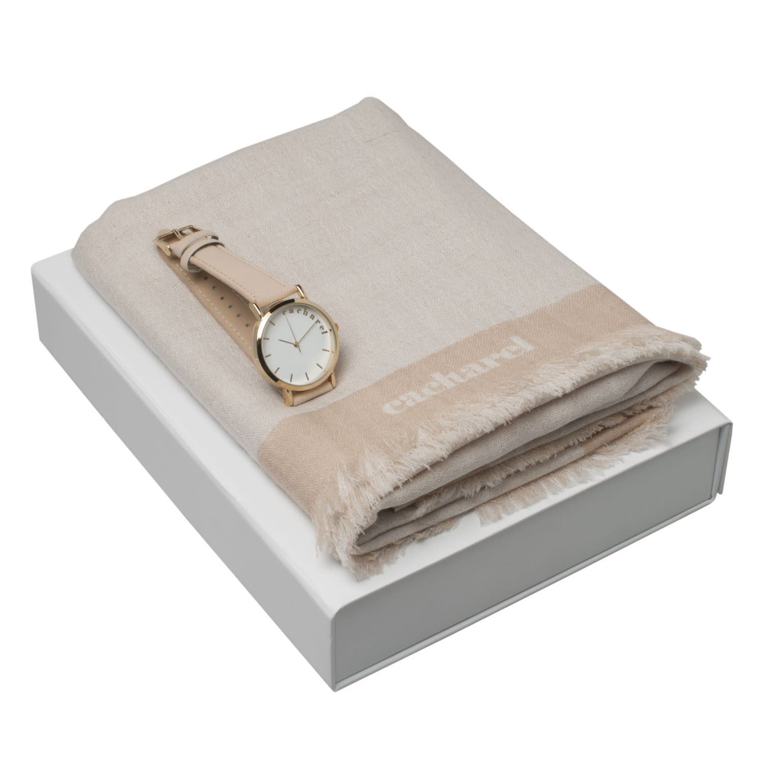 Set Cacharel Beige (watch & scarve)