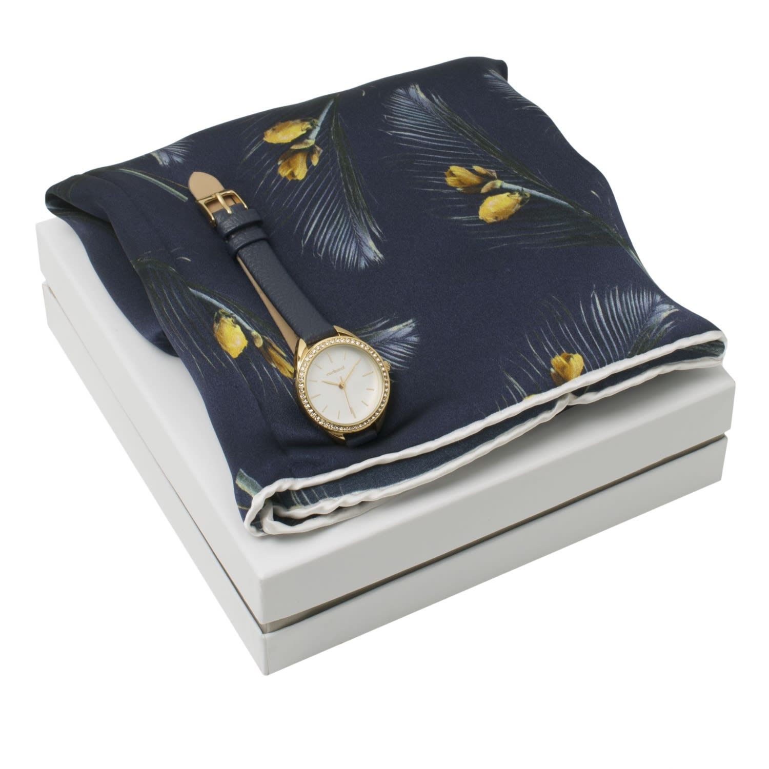 Set Cacharel Navy (watch & silk scarf)