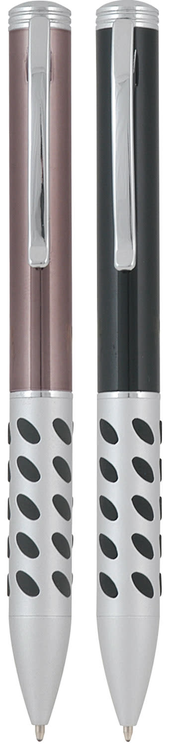 Metal pen twist action two tone Clarion