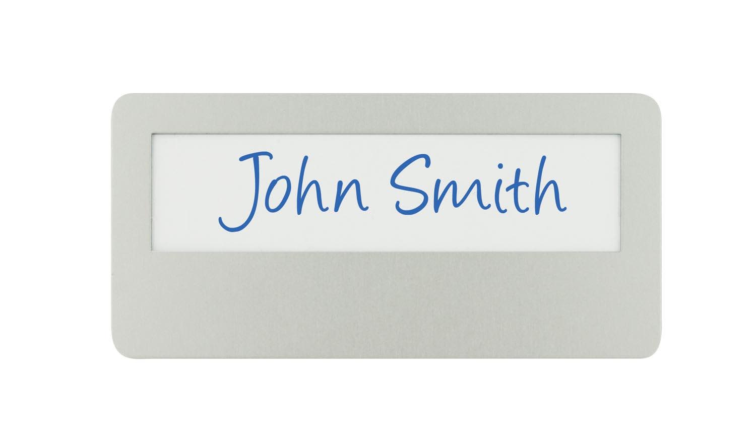 name badge Aluminium with magnet clip - G1061 Image