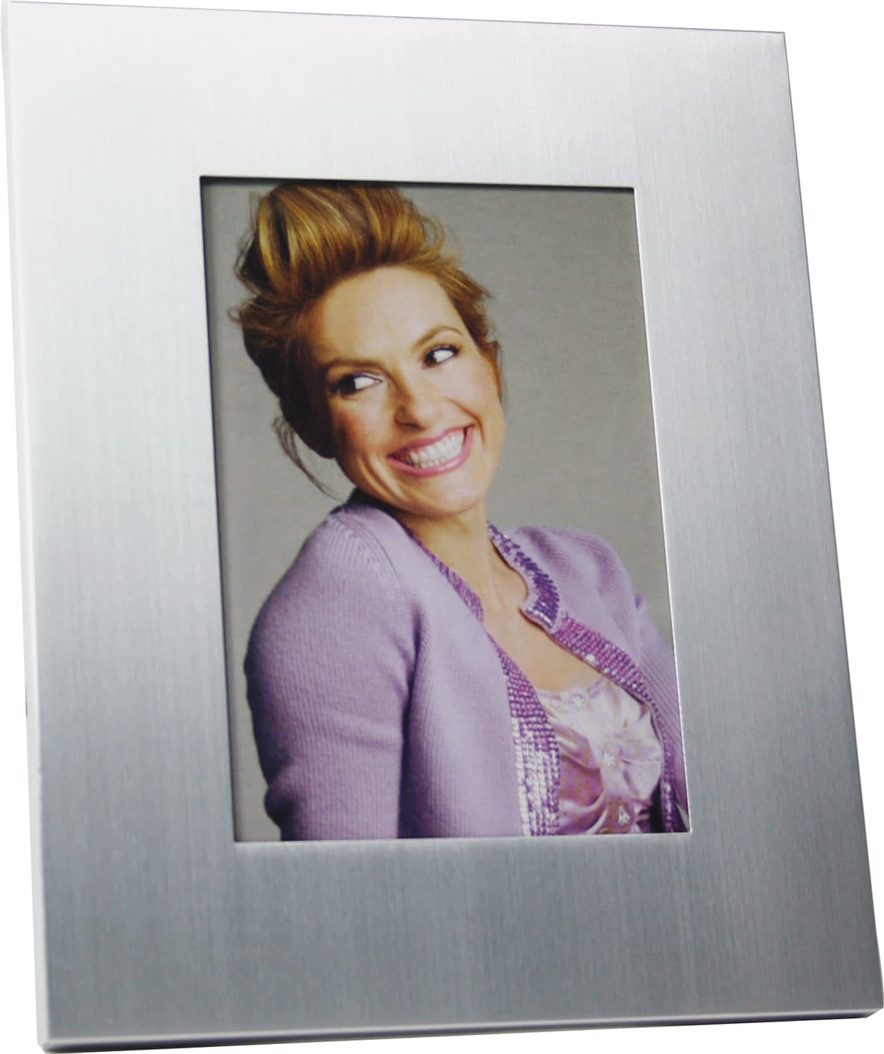 Photo frame 6 x 4 inch prints Brushed stainless steel