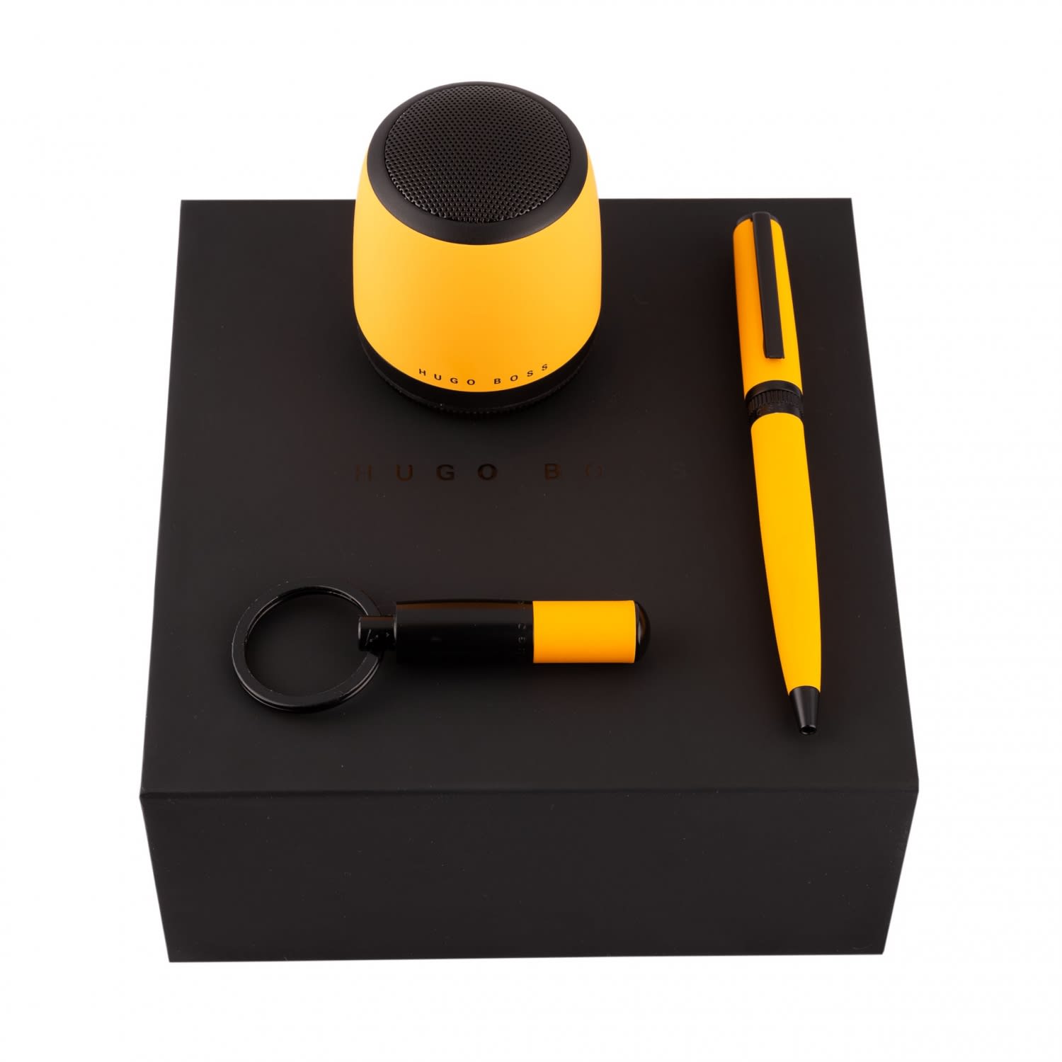 Set Gear Matrix Yellow (ballpoint pen, key ring & speaker)