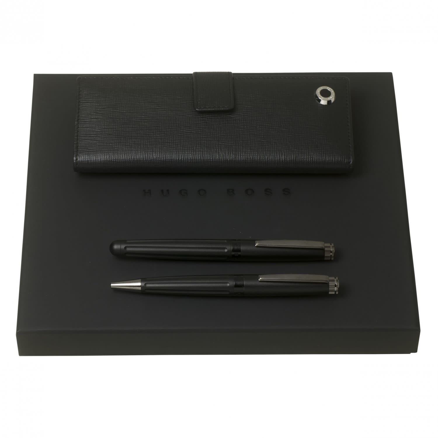 Set HUGO BOSS Black (ballpoint pen, rollerball pen & case)