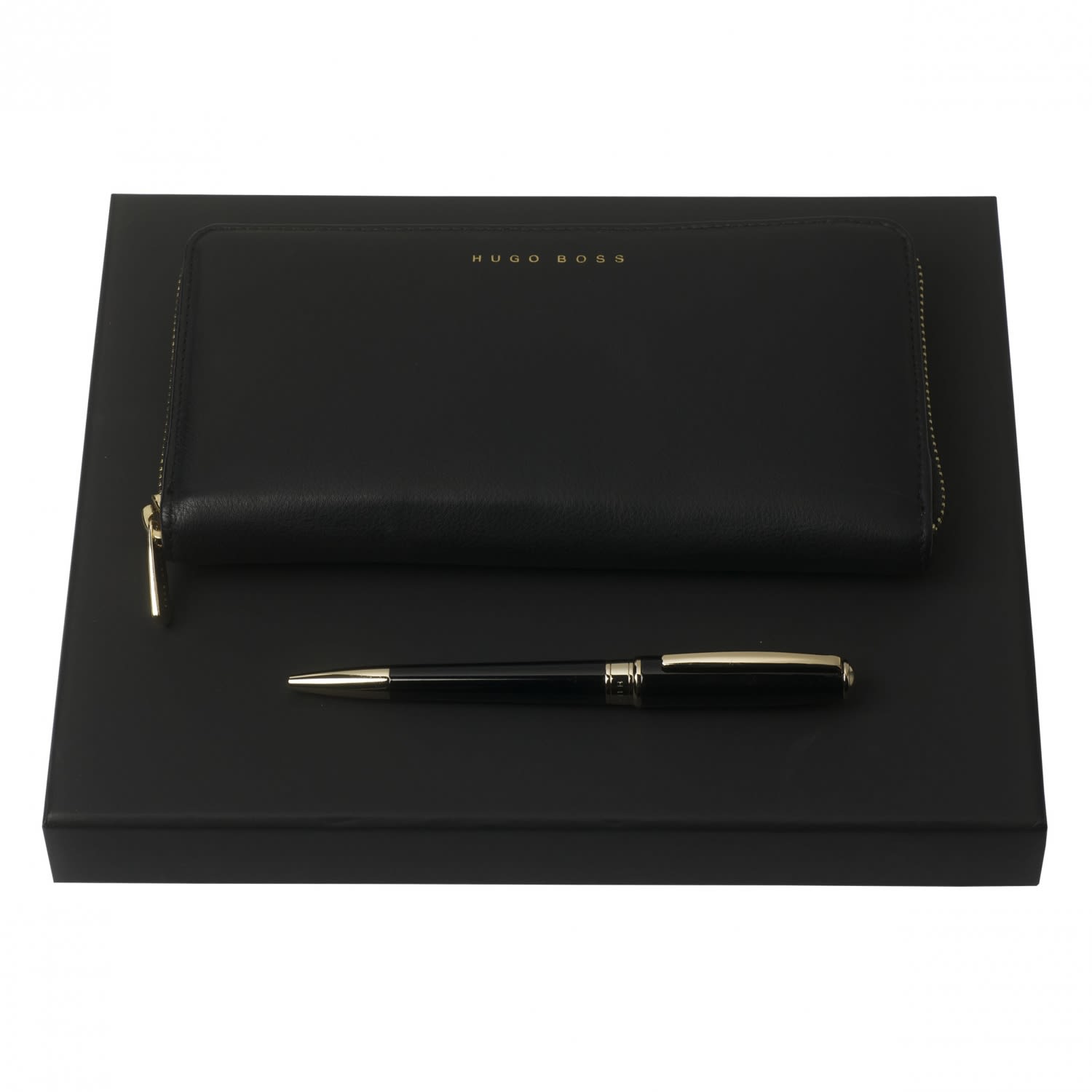 Set Essential Lady Black (ballpoint pen & long zipped folder)