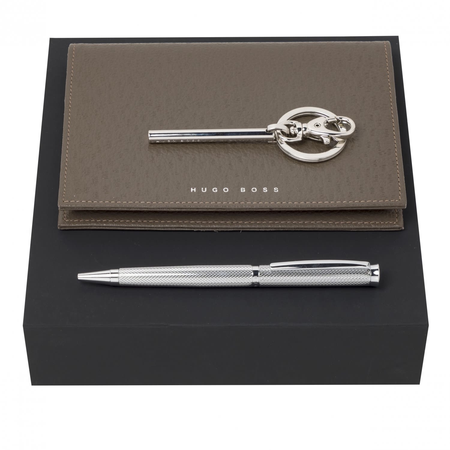 Set HUGO BOSS (ballpoint pen, key ring & notebook cover)