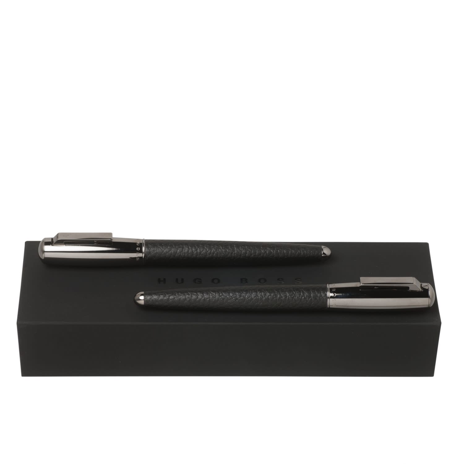 Set Pure Leather Black  (rollerball pen & fountain pen)